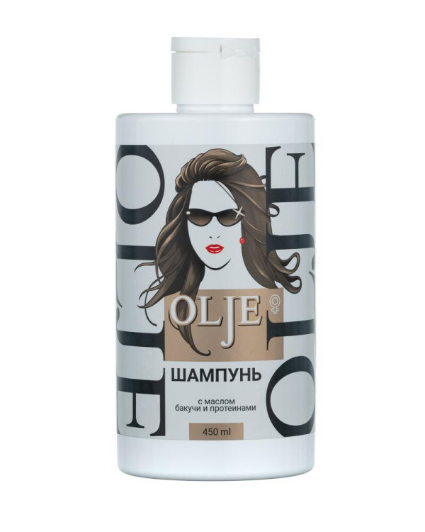 OLJE. Шампунь женский с маслом бакучи и протеинами, 450 мл в Тольятти 